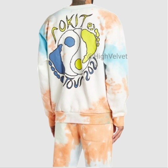 Rokit Elevate Ties Dye Crewneck Sweatshirt Size Small